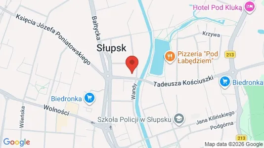 Rooms for rent i Słupsk - kort over placeringen