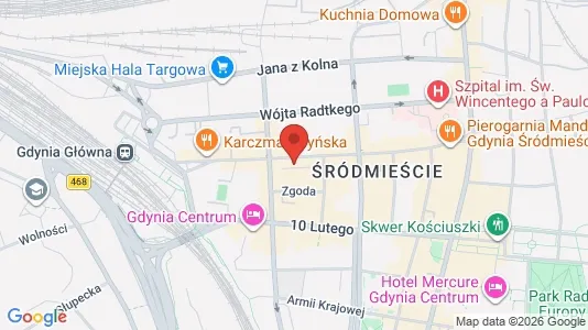 Apartments for rent i Gdynia - kort over placeringen