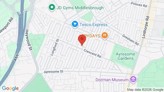 Apartments for rent i Middlesbrough - Cleveland - kort over placeringen