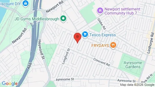 Apartments for rent i Middlesbrough - Cleveland - kort over placeringen
