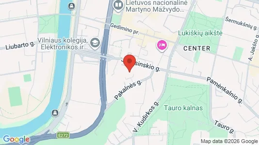 Apartments for rent i Vilnius Senamiestis - kort over placeringen