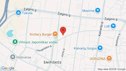 Apartments for rent i Vilnius Šnipiškės - kort over placeringen