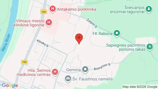 Apartments for rent i Vilnius Antakalnis - kort over placeringen
