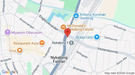 Apartments for rent i Nykøbing Falster - kort over placeringen