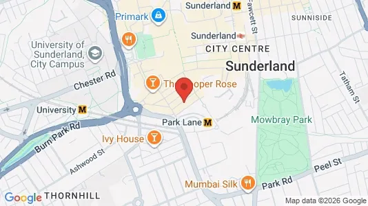 Apartments for rent i Sunderland - Tyne and Wear - kort over placeringen