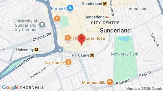 Apartments for rent i Sunderland - Tyne and Wear - kort over placeringen