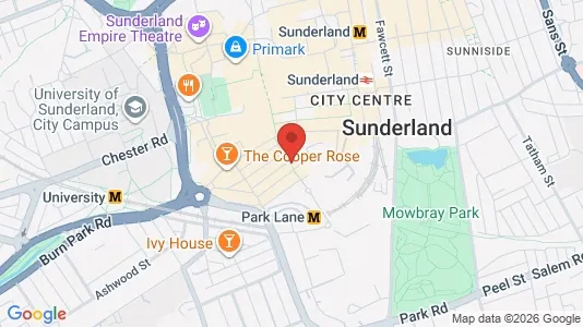 Apartments for rent i Sunderland - Tyne and Wear - kort over placeringen