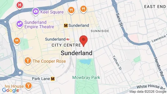 Apartments for rent i Sunderland - Tyne and Wear - kort over placeringen
