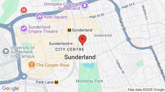 Apartments for rent i Sunderland - Tyne and Wear - kort over placeringen