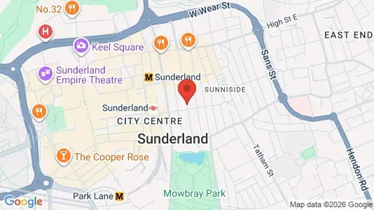 Apartments for rent i Sunderland - Tyne and Wear - kort over placeringen