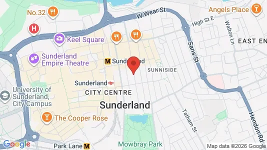 Apartments for rent i Sunderland - Tyne and Wear - kort over placeringen