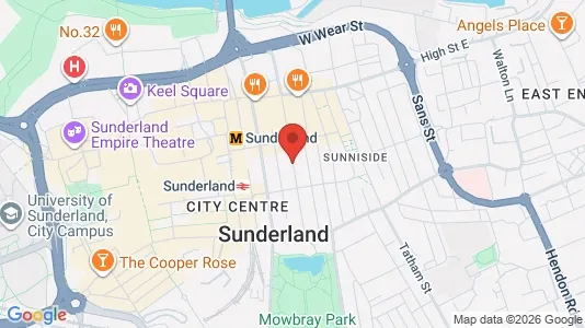 Apartments for rent i Sunderland - Tyne and Wear - kort over placeringen