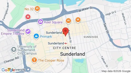 Apartments for rent i Sunderland - Tyne and Wear - kort over placeringen