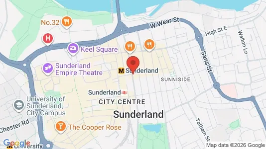 Apartments for rent i Sunderland - Tyne and Wear - kort over placeringen
