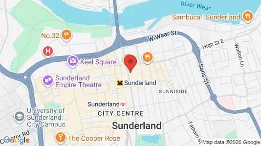 Apartments for rent i Sunderland - Tyne and Wear - kort over placeringen