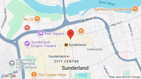 Apartments for rent i Sunderland - Tyne and Wear - kort over placeringen