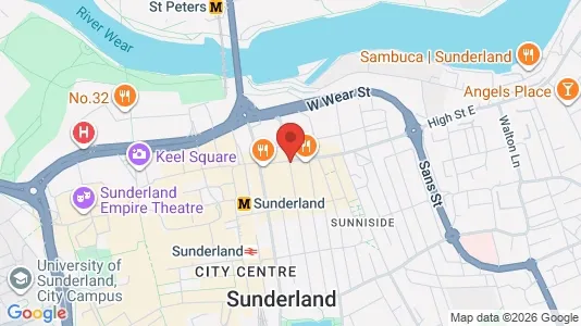 Apartments for rent i Sunderland - Tyne and Wear - kort over placeringen