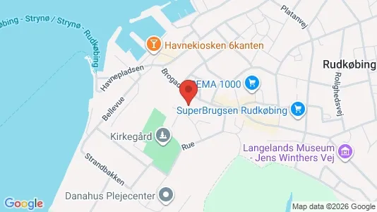 Apartments for rent i Rudkøbing - kort over placeringen