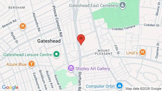 Apartments for rent i Gateshead - Tyne and Wear - kort over placeringen