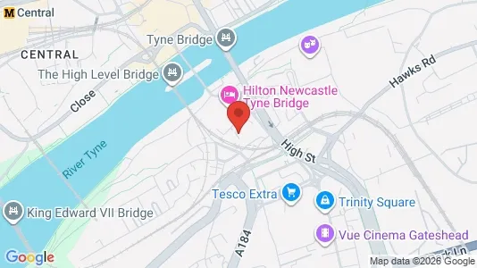 Apartments for rent i Newcastle upon Tyne - Tyne and Wear - kort over placeringen