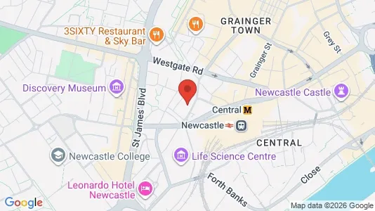 Apartments for rent i Newcastle upon Tyne - Tyne and Wear - kort over placeringen