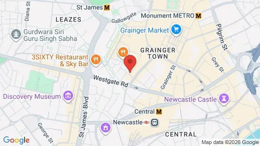 Apartments for rent i Newcastle upon Tyne - Tyne and Wear - kort over placeringen