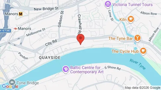 Apartments for rent i Newcastle upon Tyne - Tyne and Wear - kort over placeringen