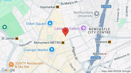 Apartments for rent i Newcastle upon Tyne - Tyne and Wear - kort over placeringen