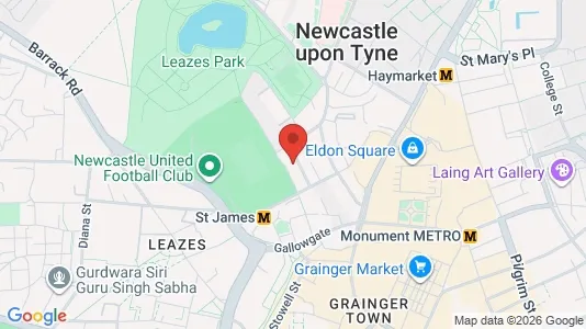 Apartments for rent i Newcastle upon Tyne - Tyne and Wear - kort over placeringen