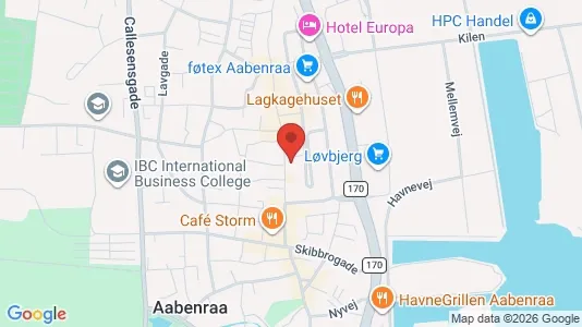 Apartments for rent i Aabenraa - kort over placeringen