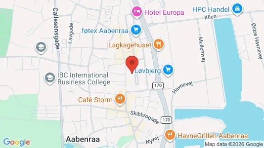 Apartments for rent i Aabenraa - kort over placeringen
