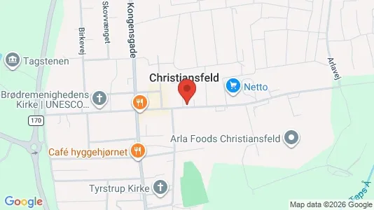 Apartments for rent i Christiansfeld - kort over placeringen
