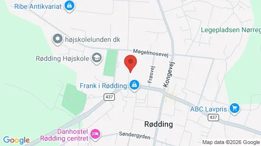Apartments for rent i Rødding - kort over placeringen