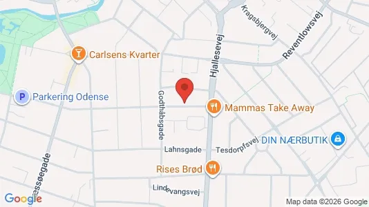 Apartments for rent i Odense C - kort over placeringen