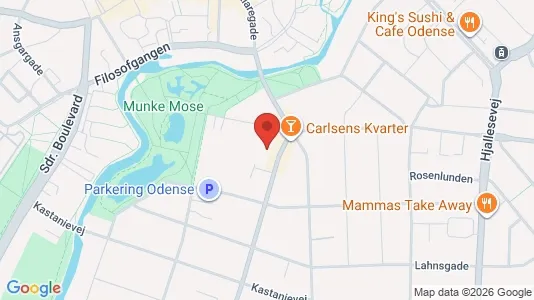 Apartments for rent i Odense C - kort over placeringen