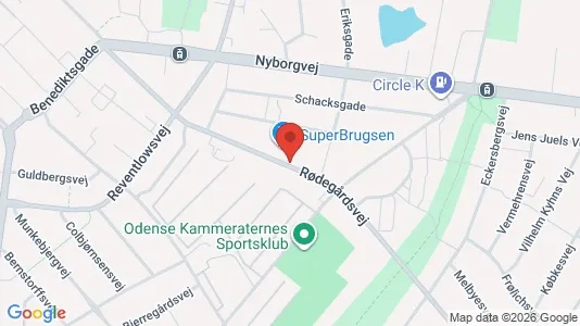 Apartments for rent i Odense C - kort over placeringen