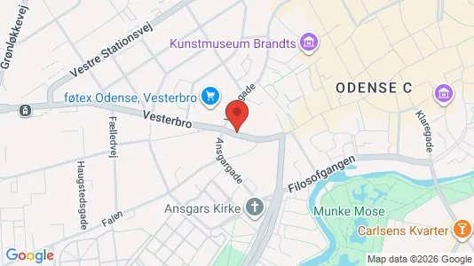 Apartments for rent i Odense C - kort over placeringen