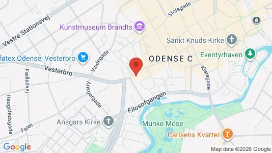 Apartments for rent i Odense C - kort over placeringen