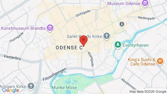 Apartments for rent i Odense C - kort over placeringen