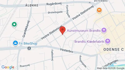 Apartments for rent i Odense C - kort over placeringen