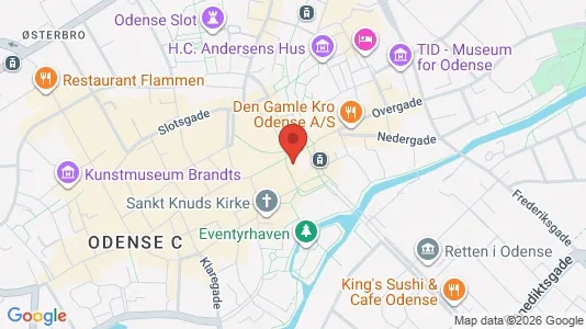 Apartments for rent i Odense C - kort over placeringen