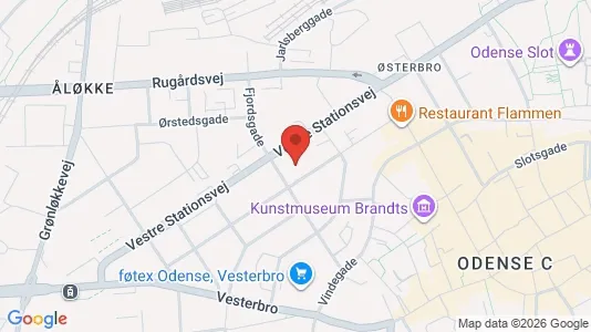 Apartments for rent i Odense C - kort over placeringen
