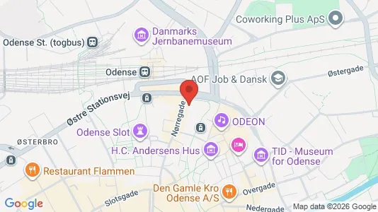 Apartments for rent i Odense C - kort over placeringen