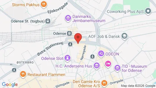 Apartments for rent i Odense C - kort over placeringen