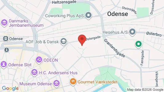 Apartments for rent i Odense C - kort over placeringen