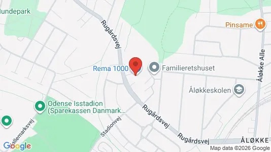 Apartments for rent i Odense C - kort over placeringen