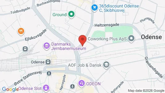 Apartments for rent i Odense C - kort over placeringen