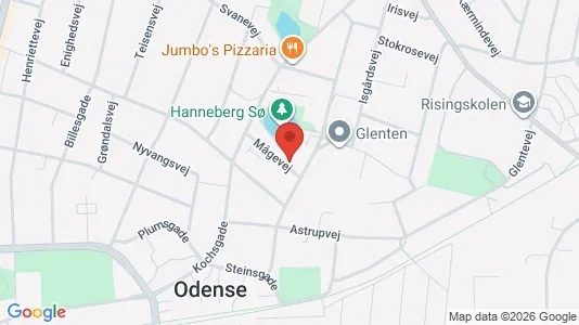 Apartments for rent i Odense C - kort over placeringen