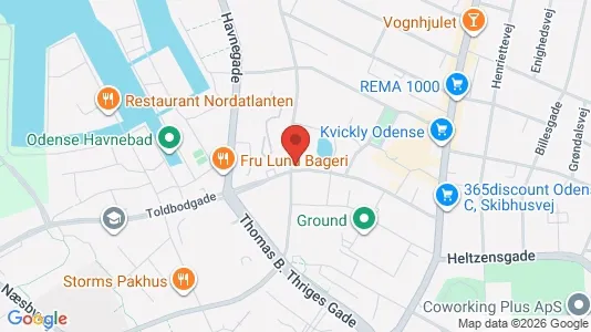 Apartments for rent i Odense C - kort over placeringen