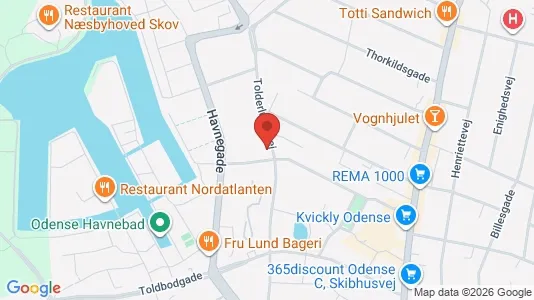 Apartments for rent i Odense C - kort over placeringen